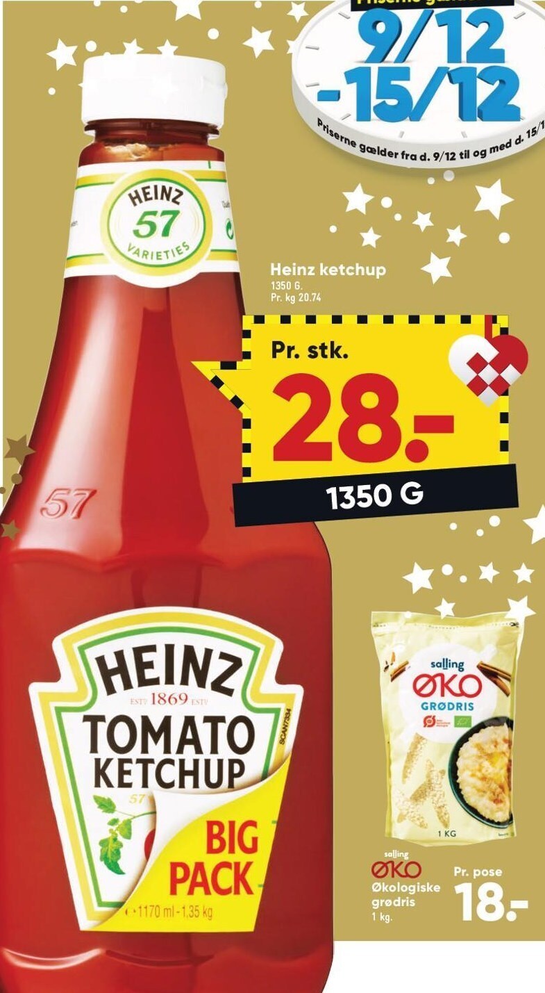 Heinz ketchup tilbud hos Bilka