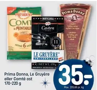 Prima donna, le gruyére el. comté ost 170-220g