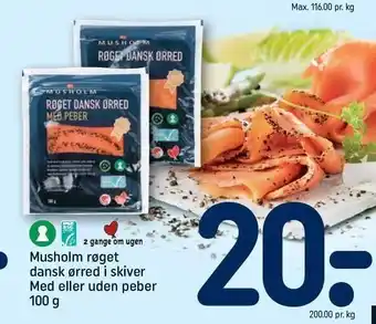 REMA 1000 Røget dansk ørred i skiver tilbud