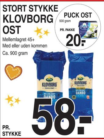 ABC Lavpris Stort stykke klovborg ost tilbud