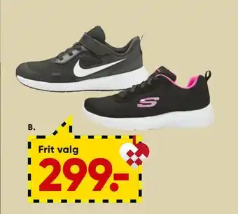 Bilka Skechers eller nike sko til børn tilbud