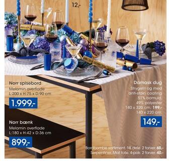 Bilka Damask dug tilbud