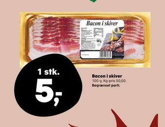 Kvickly Bacon i skiver tilbud