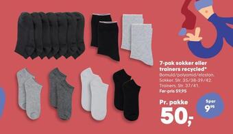 Kvickly 7-pak sokker eller trainers recycled tilbud