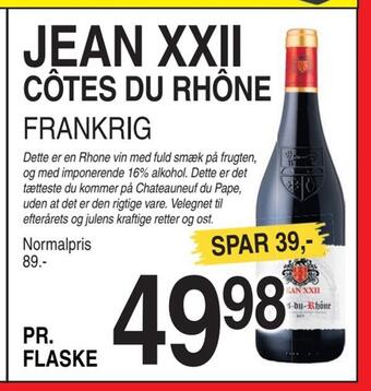Jean xxii côtes du rhône