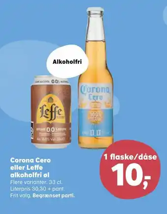 SuperBrugsen Corona cero eller leffe alkoholfri øl tilbud