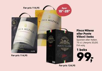 Finca milena eller ponte villoni i boks