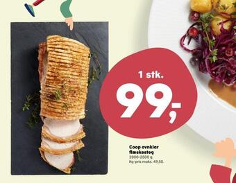 Kvickly Coop ovnklar flæskesteg tilbud