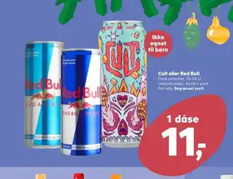 SuperBrugsen Cult eller red bull tilbud