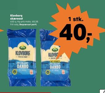 SuperBrugsen Klovborg skæreost tilbud