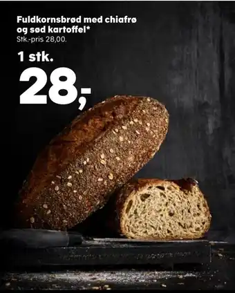 Fuldkornsbrød med chiafrø og sød kartoffel