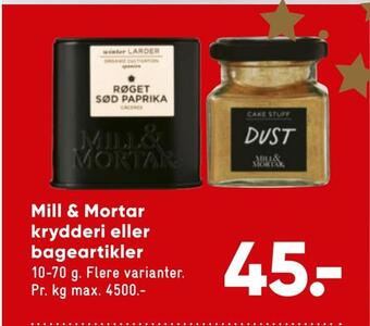 Mill & mortar krydderi eller bageartikler