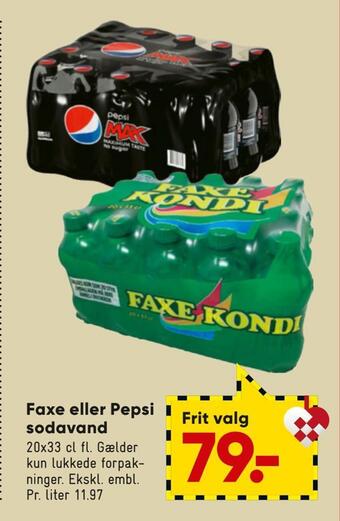 Bilka Faxe eller pepsi sodavand tilbud
