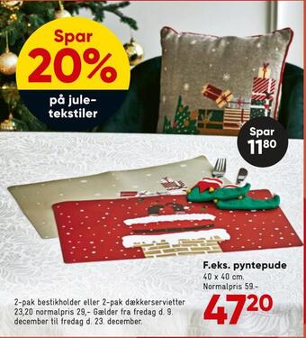 Bilka Spar 20% på juletekstiler tilbud