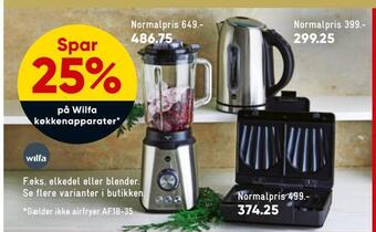 Bilka Spar 25% på wilfa køkkenapparater tilbud