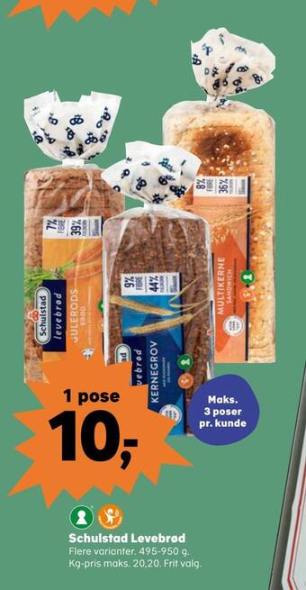 SuperBrugsen Schulstad levebrød tilbud