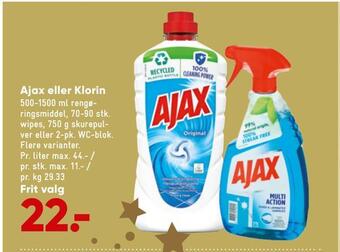 Bilka Ajax eller klorin tilbud