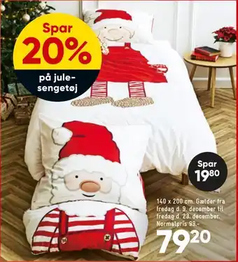 Bilka Spar 20% på jule sengetøj tilbud