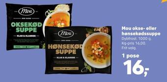 SuperBrugsen Mou okse- eller hønsekødssuppe tilbud