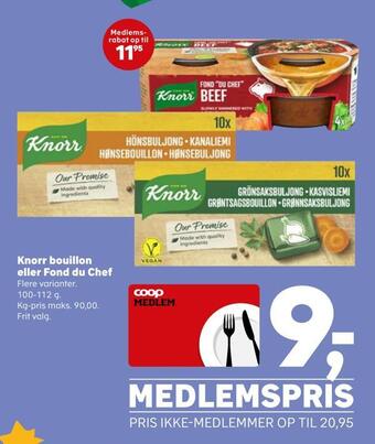SuperBrugsen Knorr bouillon eller fond du chef tilbud