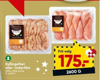 Bilka Kyllingefilet eller -inderfilet tilbud