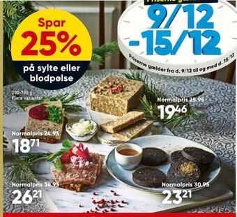 Spar 25% på sylte eller blodpølse