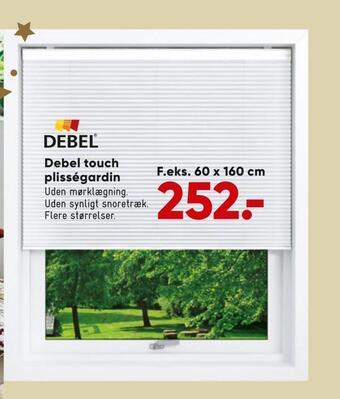 Bilka Debel touch plisségardin tilbud