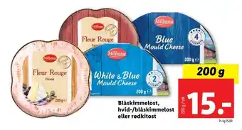 Lidl Blåskimmelost, hvid-/blåskimmelost eller rødkitost tilbud