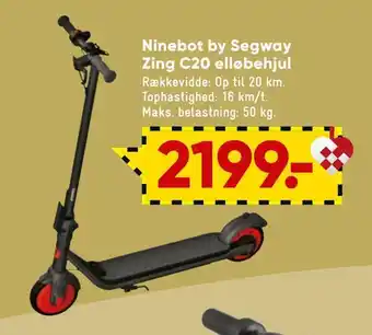 Bilka Ninebot by segway zing c20 elløbehjul tilbud