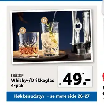 Whisky-/drikkeglas