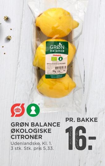 MENY Grøn balance økologiske citroner tilbud
