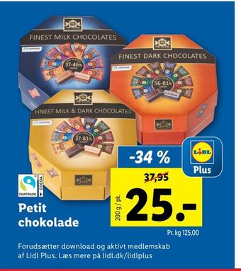 Lidl Petit chokolade tilbud