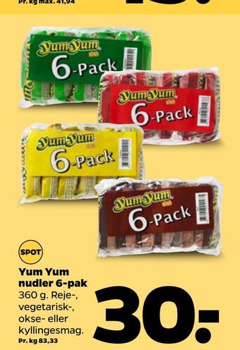 Yum yum nudler 6-pak