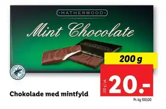 Chokolade med mintfyld