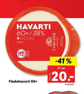 Lidl Flødehavarti 60+ tilbud