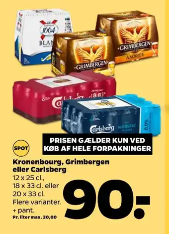 Netto Kronenbourg, grimbergen eller carlsberg tilbud