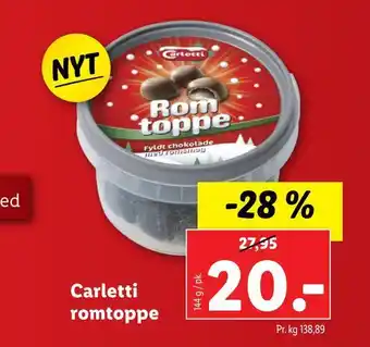 Lidl Carletti romtoppe tilbud