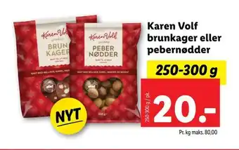 Lidl Karen volf brunkager eller pebernødder tilbud