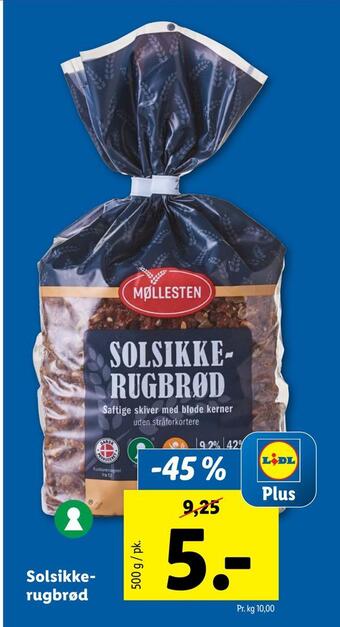 Lidl Solsikkerugbrød tilbud