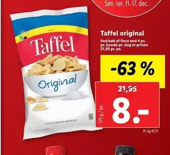 Lidl Taffel original tilbud
