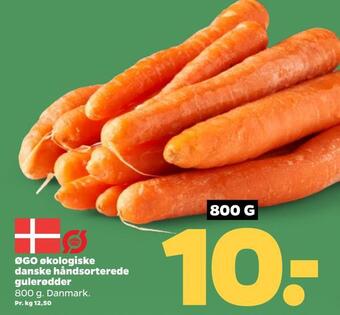 Netto Øgo økologiske danske håndsorterede gulerødder tilbud