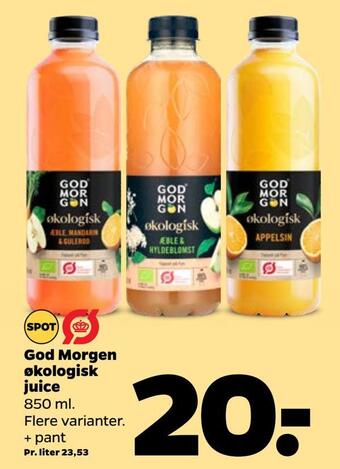 Netto God morgen økologisk juice tilbud