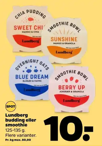 Netto Lundberg budding eller smoothie tilbud