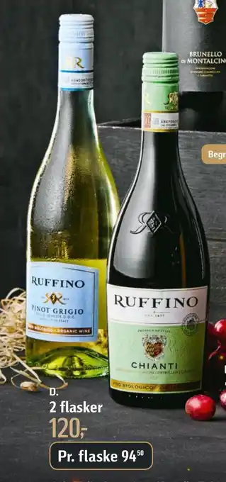 Føtex Ruffino chianti eller pinot grigio tilbud