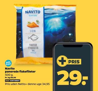 Netto Navito panerede fiskefileter tilbud