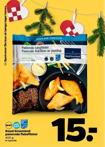 Netto Royal panerede fiskefileter greenland tilbud