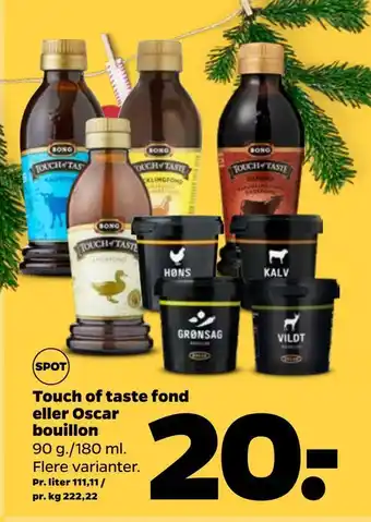 Netto Touch of taste fond eller oscar bouillon tilbud