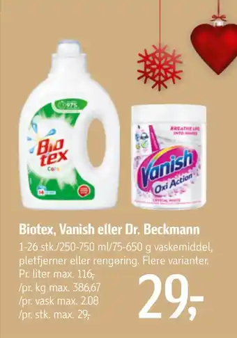 Føtex Biotex, vanish eller dr. beckmann tilbud