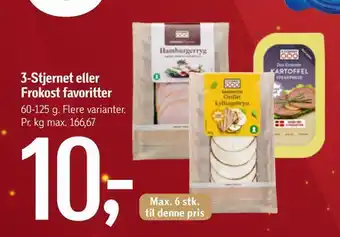Føtex 3-stjernet eller frokost favoritter tilbud