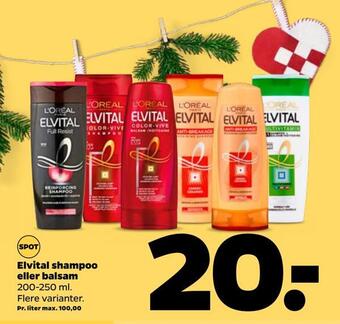Netto Elvital shampoo eller balsam tilbud